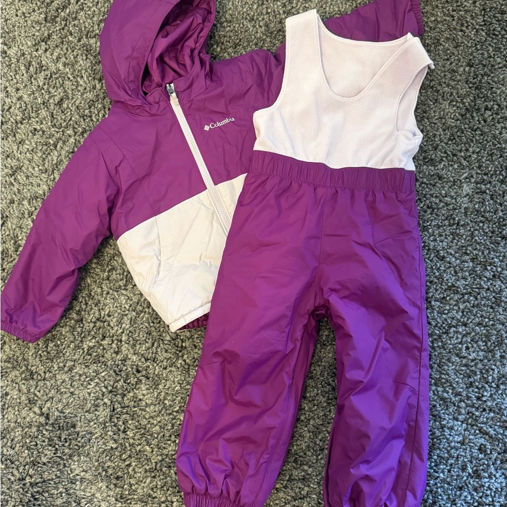 Columbia Two-Tone Purple Snowsuit Set